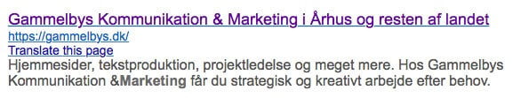 Gammelbys på Google