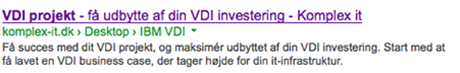VDI investering